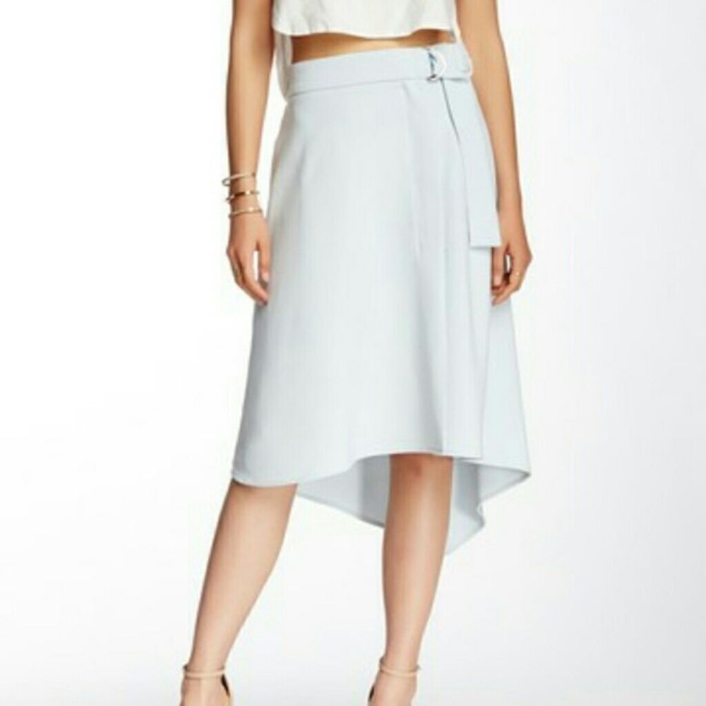 Harlowe & Graham Powder Blue Asymmetrical Skirt